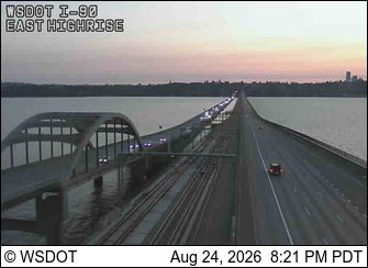 Mercer Island: I-90 at MP 5.7: Floating Bridge, East Highrise