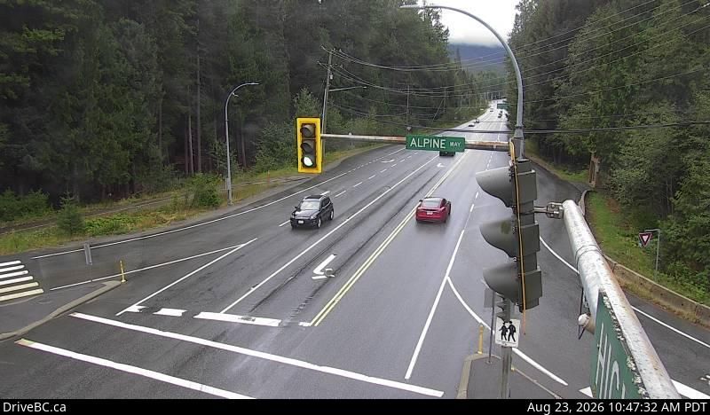 Alpine Meadows › South: Hwy 99 at Alpine Way, looking south