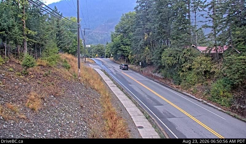 Kaslo › West: Hwy 31 at Hwy 31A Junction in - looking west