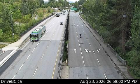 West Vancouver › East: Taylor Way and Marine Drive intersection, looking east toward Lions Gate Bridge
