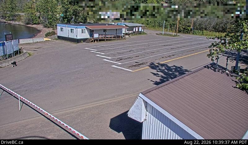 Area E › North: Hwy 35 at Francois Lake Northbank Ferry Landing looking at lineup