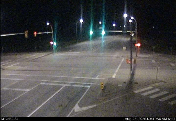 Dawson Creek › West: Hwy 97 at Dangerous Goods Route, west of - looking west