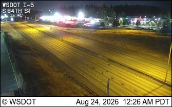 Lakewood: I-5 at MP 128.9: 84th St