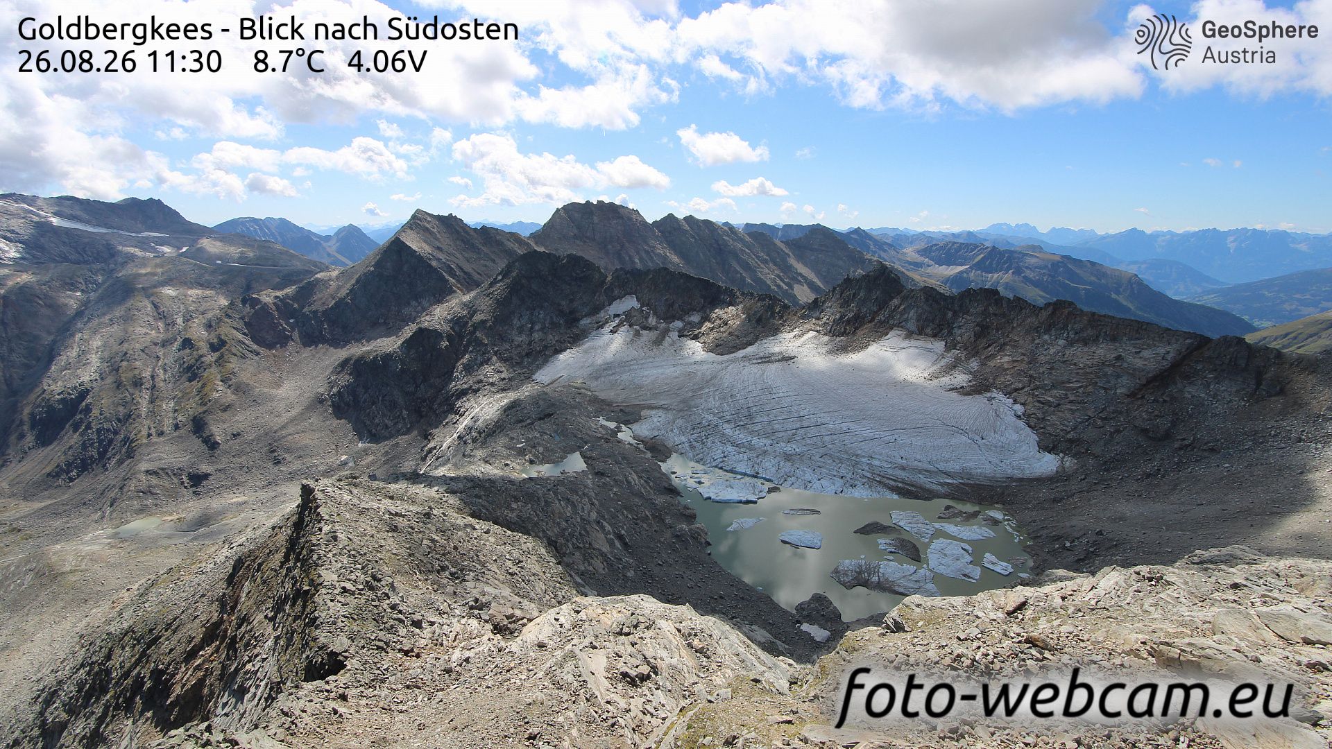 Schachnern: Goldbergkees - Blick nach Südosten