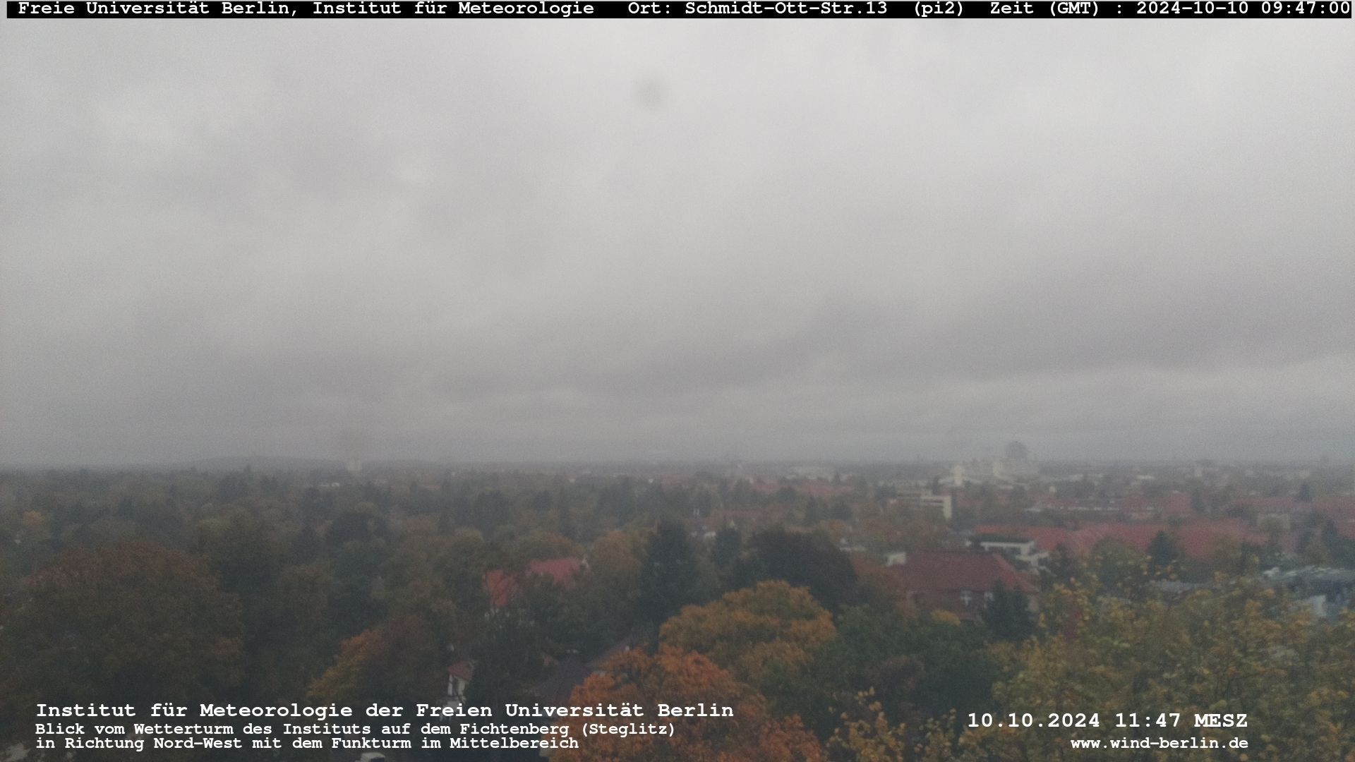 Teltow: Berlin Steglitz - Aussicht vom Wetterturm Dahlem