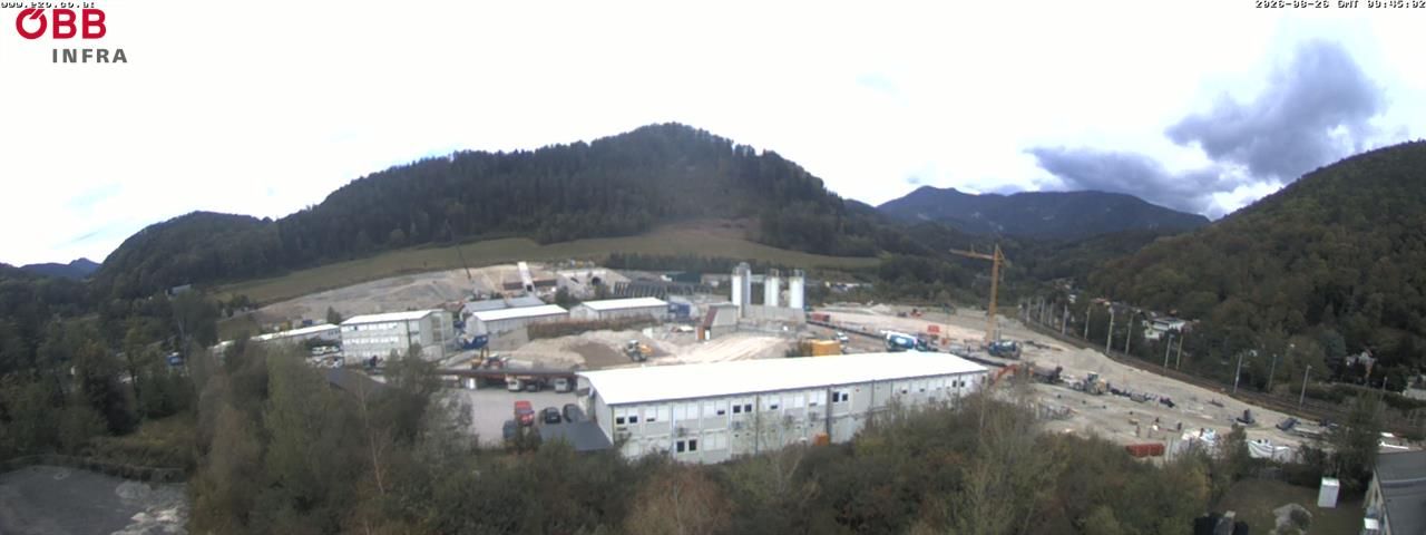 Gemeinde Gloggnitz: Semmering Basistunnel SBT Blick auf die Tunnelbaustelle und das zukünftige Portal