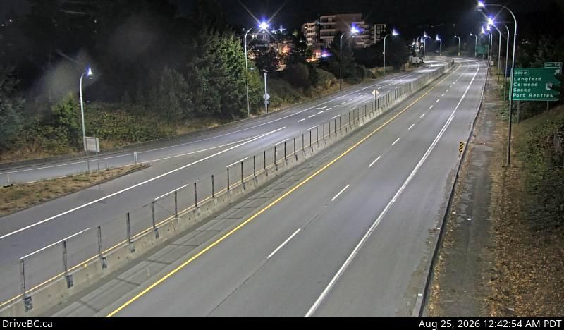 Langford › East: Hwy 1 at Spencer Rd, southbound looking east