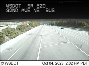 Clyde Hill: SR 520 at MP 5.2: 92nd Ave NE, Bus