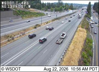 Kirkland: I-405 at MP 20.9: NE 132nd St