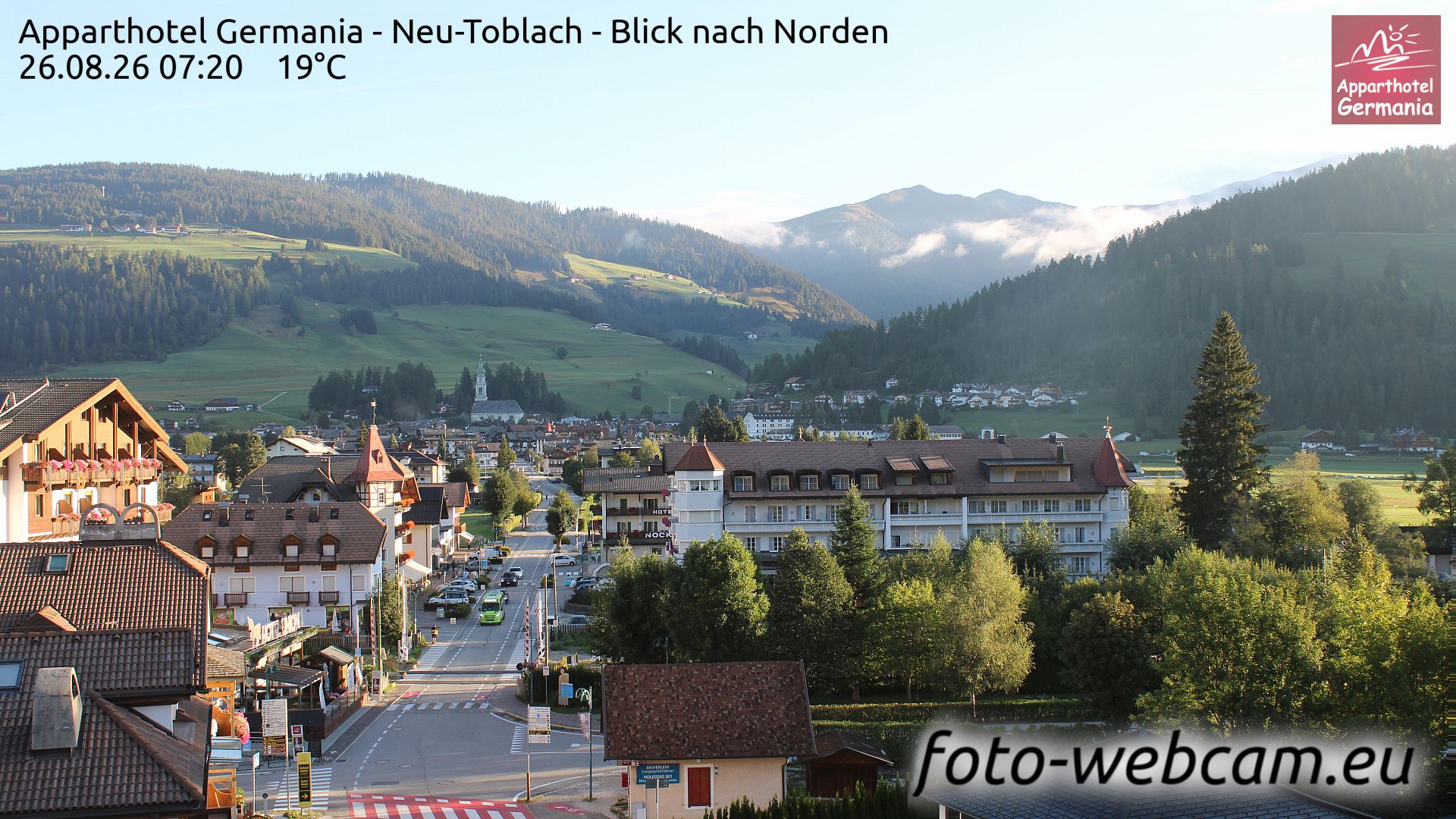 Toblach - Dobbiaco: Apparthotel Germania - Neu - Blick nach Norden