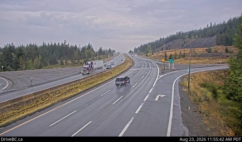 Merritt › West: Hwy 5 at Comstock Rd, about 15 km south of - looking north