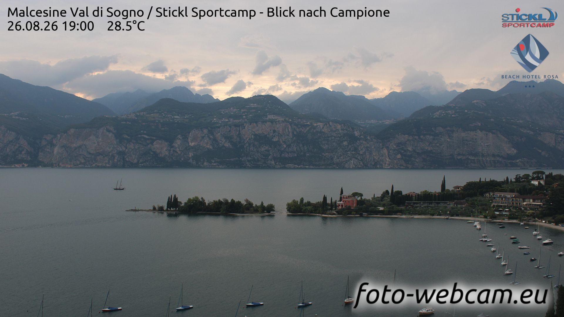 Malcesine: Val di Sogno - Stickl Sportcamp - Blick nach Campione