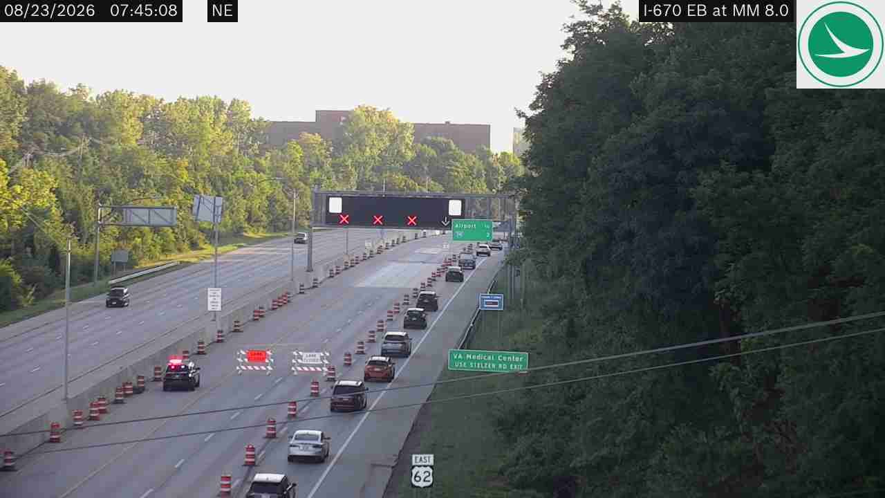 Columbus: I-670 EB at MM 8.0, East of 5th Ave