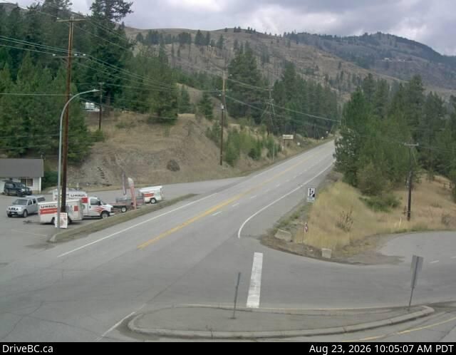 Area E › North-West: Hwy 3 at Hwy 33 junction in Rock Creek, looking north-west