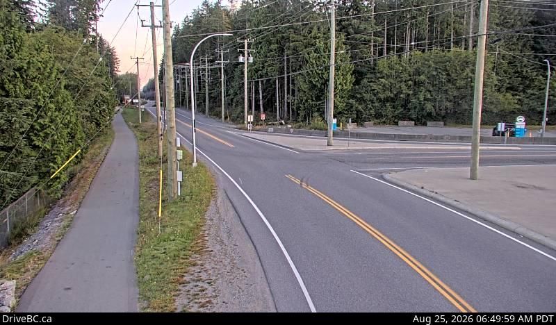 Ucluelet › North: Hwy 4 at - Tofino Highway junction, looking north