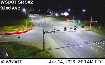 Battle Ground: SR 502 at MP 4.6: NE 92nd Ave