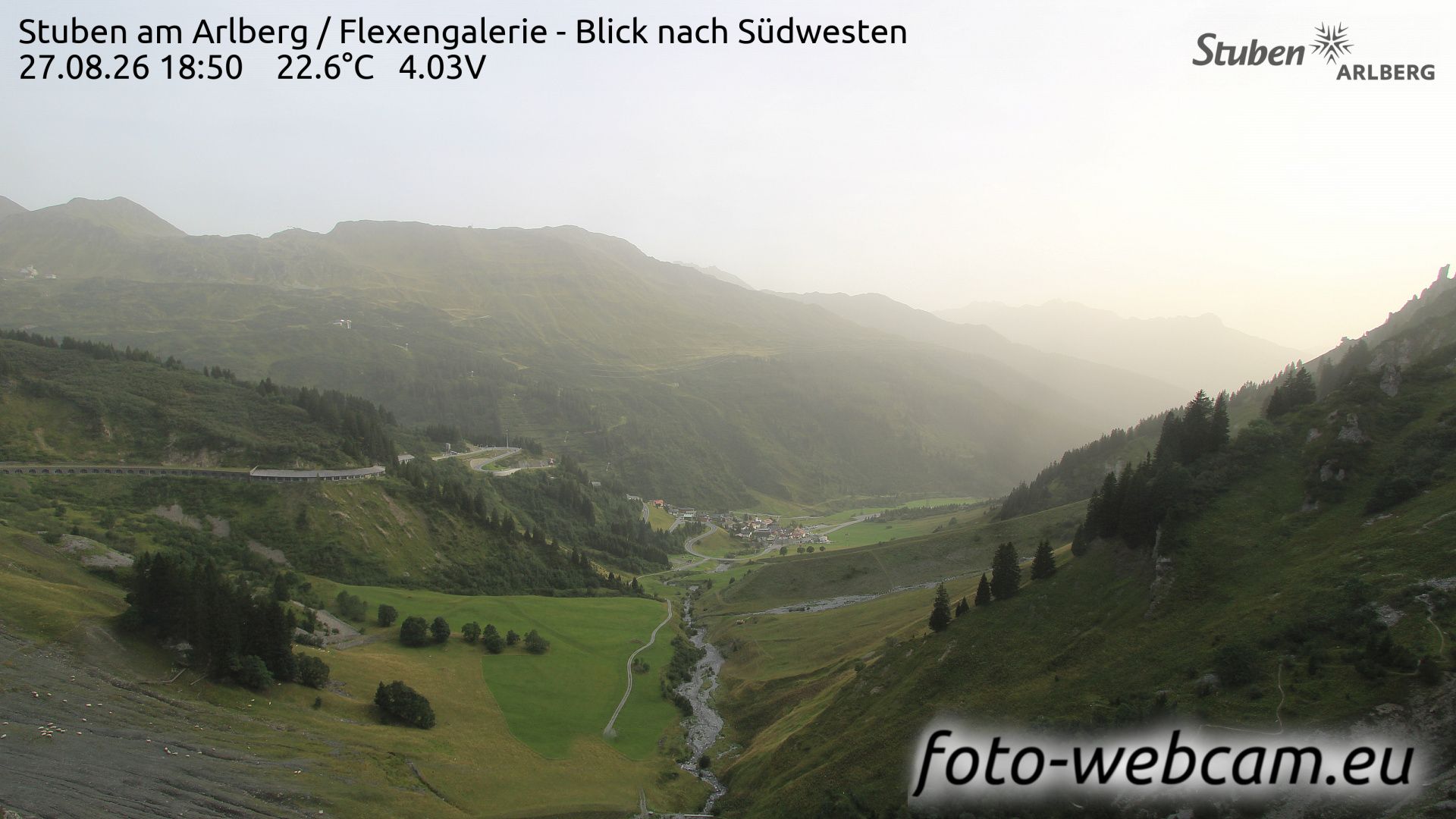 Stuben: am Arlberg - Flexengalerie - Blick nach Südwesten