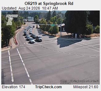 Newberg: ORE219 at Springbrook Rd