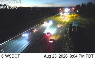 Centralia: I-5 at MP 80.76
