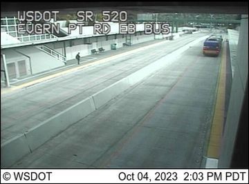 Clyde Hill: SR 520 at MP 4.1: Evergreen Pt Rd, EB Bus