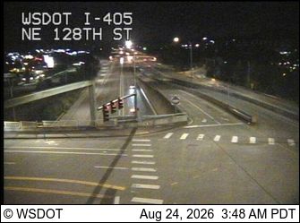 Kirkland: I-405 at MP 20.6: NE 128th St