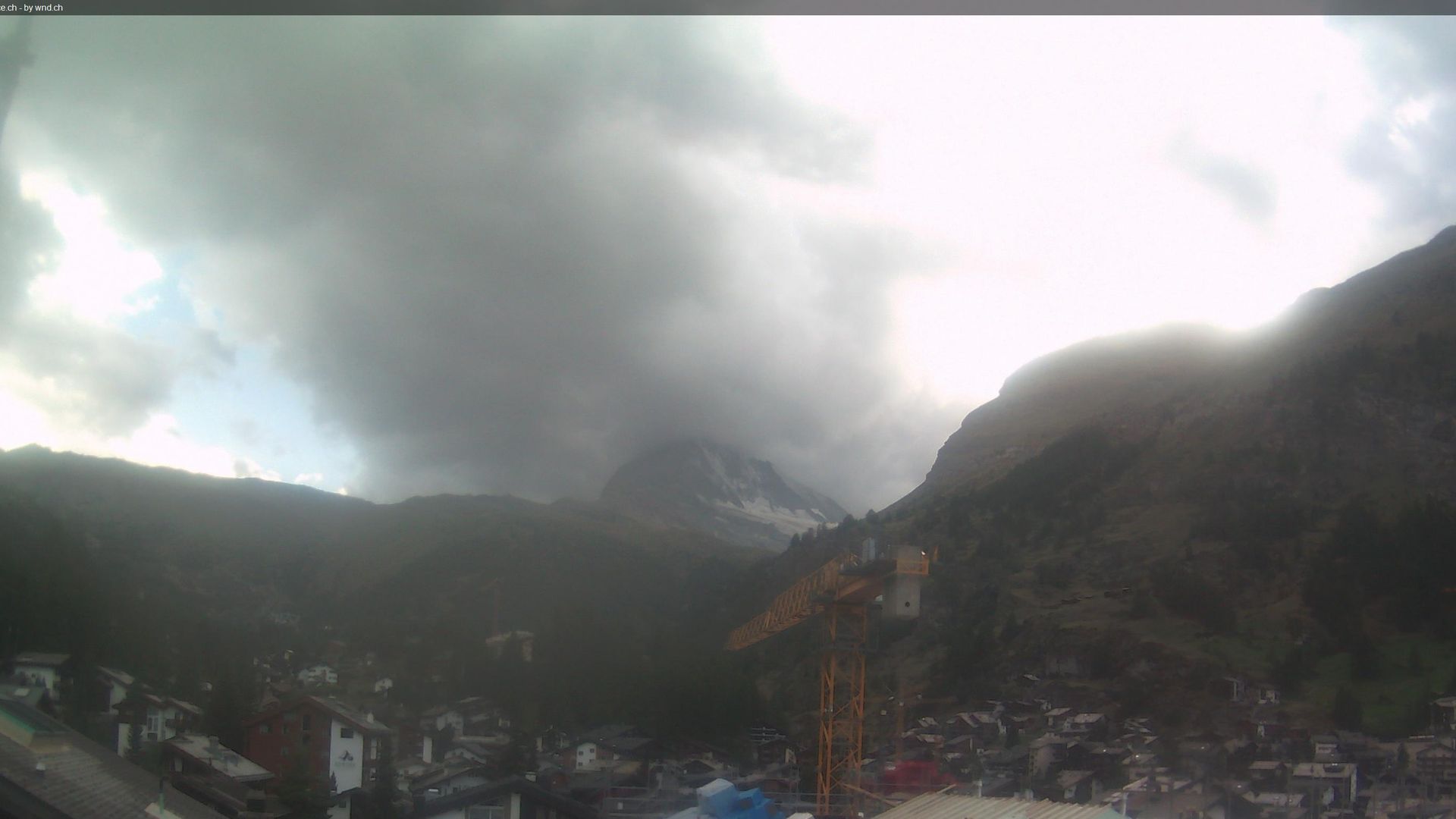 Zermatt: Blick auf das Matterhorn vom Balkon des Hotel Ambiance