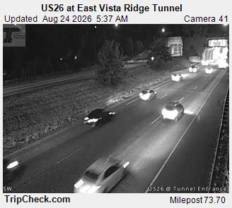 Portland: US26 at East Vista Ridge Tunnel