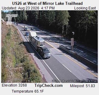 Government Camp: US26 at West of Mirror Lake Trailhead