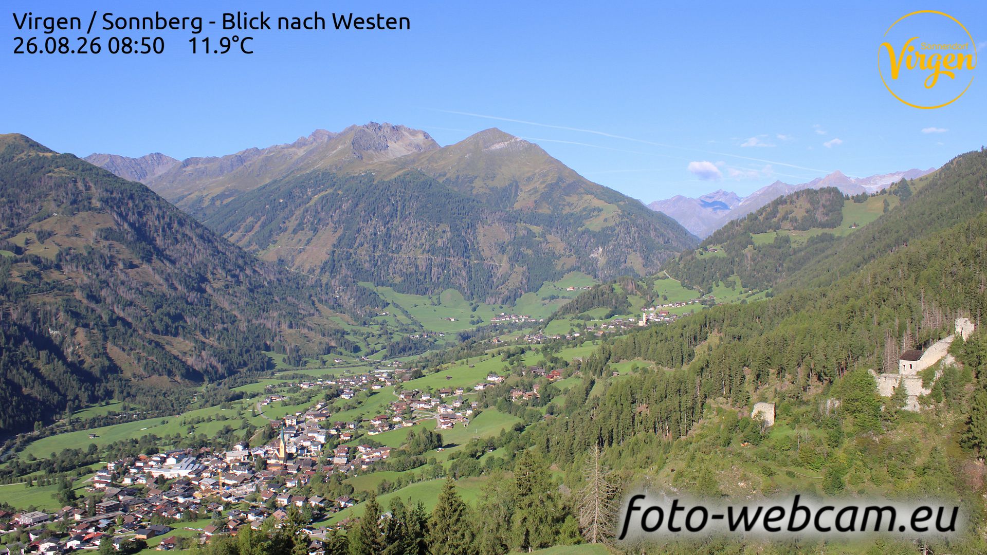Gemeinde Virgen: Virgen - Sonnberg - Blick nach Westen