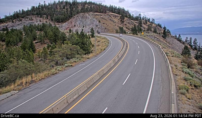 West Kelowna › East: Hwy 97 at Hwy 97C junction, about 5 km south of Westbank, looking east