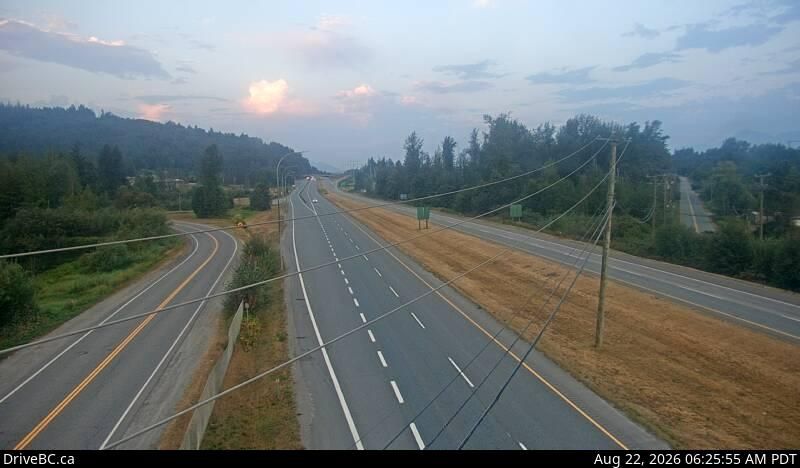 Chilliwack › West: Hwy 1 near Bridal Falls, looking west