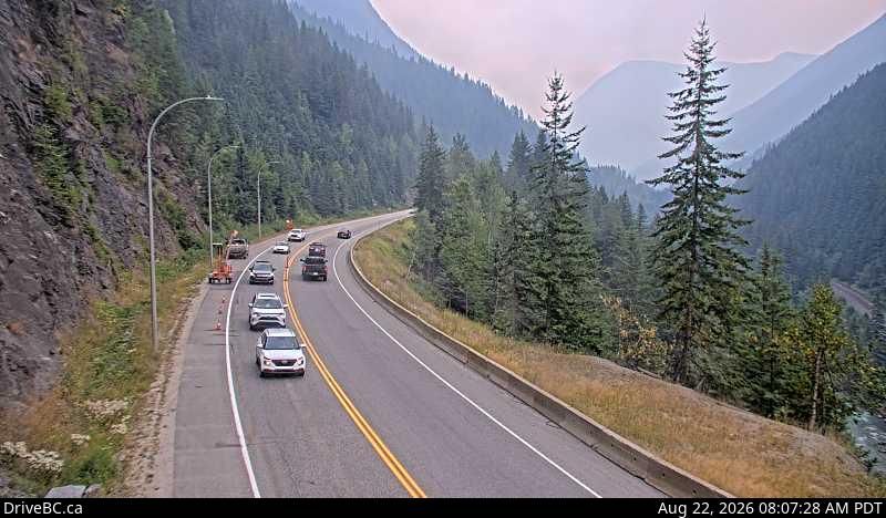 Canyon Creek › East: Hwy 1, about 46 km east of Revelstoke, looking east