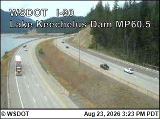 Roslyn: I-90 at MP 60.5 Lake Keechelus Dam