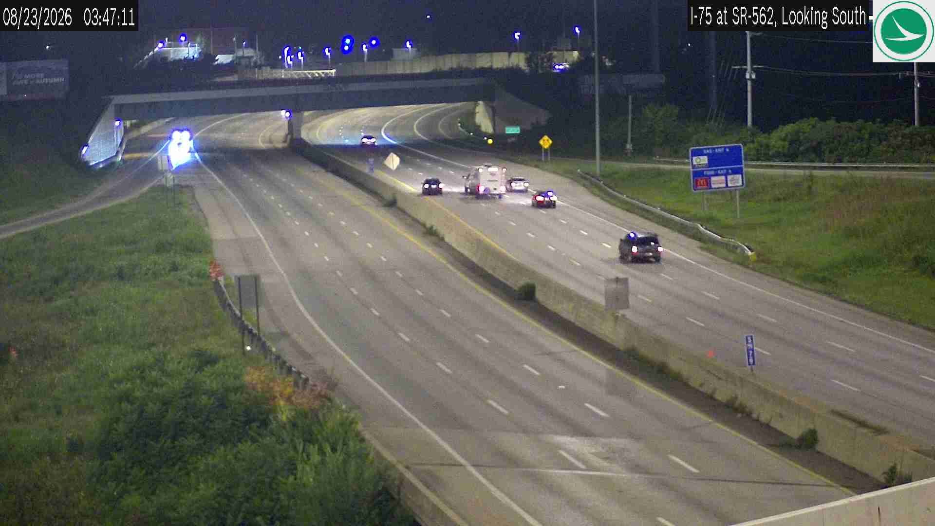 Bond Hill: I-75 at SR-562, Looking South
