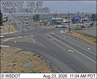 Omak › North: US 97 at MP 292: Engh Rd (View North)