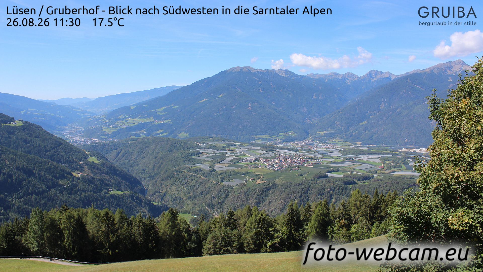 Lusen - Luson: Gruberhof - Blick nach Südwesten in die Sarntaler Alpen