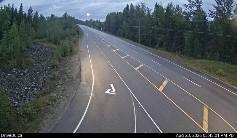 Hixon › North: Hwy 97 at Swanson Road near - looking north