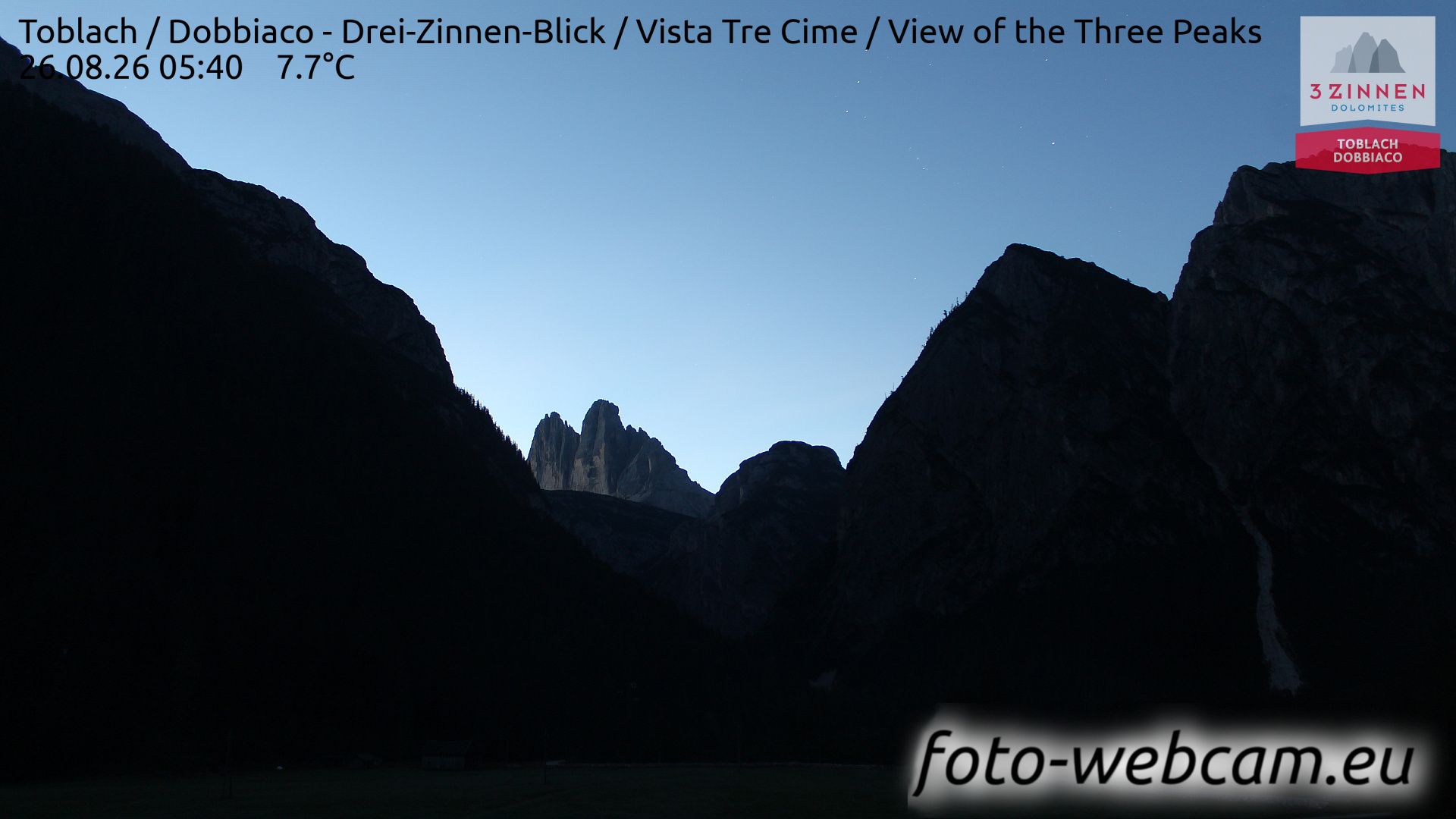 Toblach - Dobbiaco: Drei-Zinnen-Blick - Vista Tre Cime - View of the Three Peaks