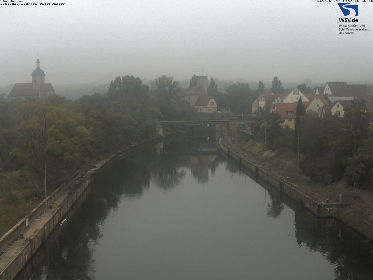 Lauffen am Neckar: Unterwasser der Schleuse Lauffen