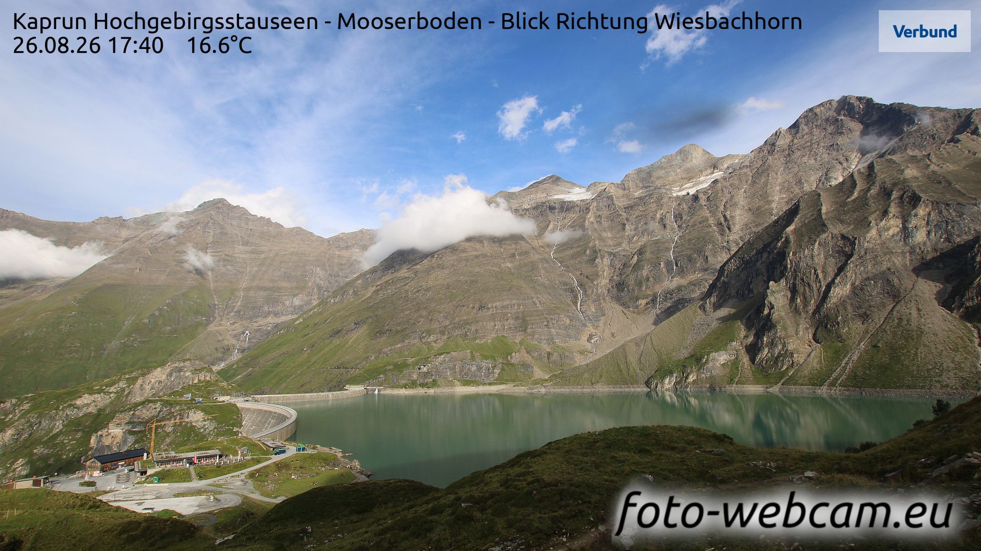 Enzingerboden: Kaprun Hochgebirgsstauseen - Mooserboden - Blick Richtung Wiesbachhorn