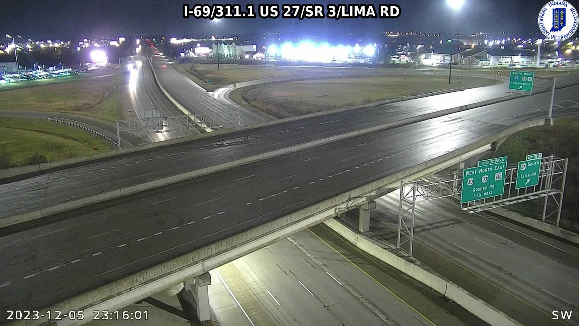 Fort Wayne: I-69: I-69/311.1 US 27/SR 3/LIMA RD