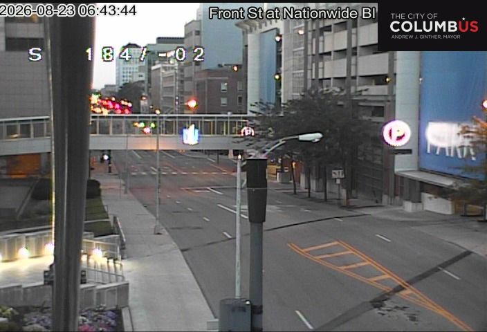 Arena District: Front St at Nationwide Blvd