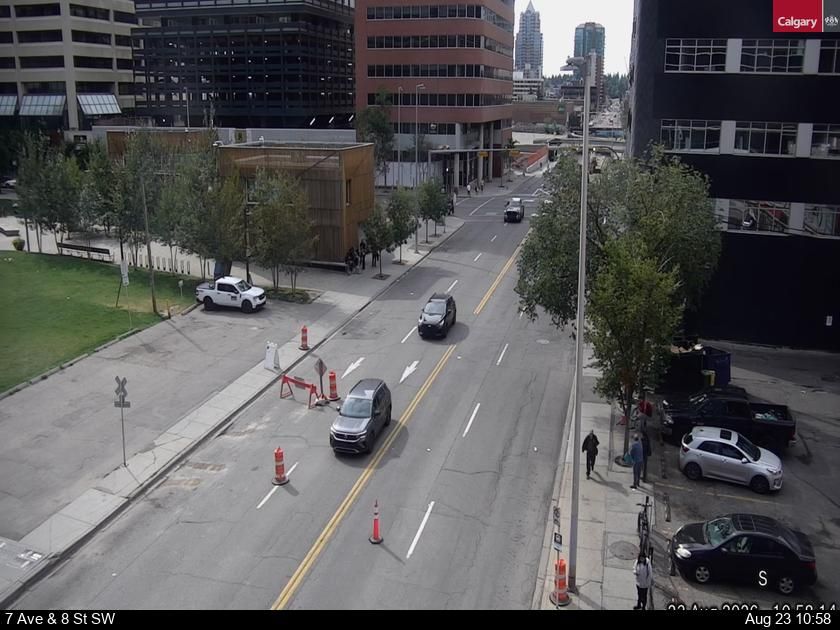Downtown West End: 7 Ave - 8 St SW