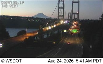 Fife: SR 16 at MP 8.5: Tacoma Narrows Bridge, Westside