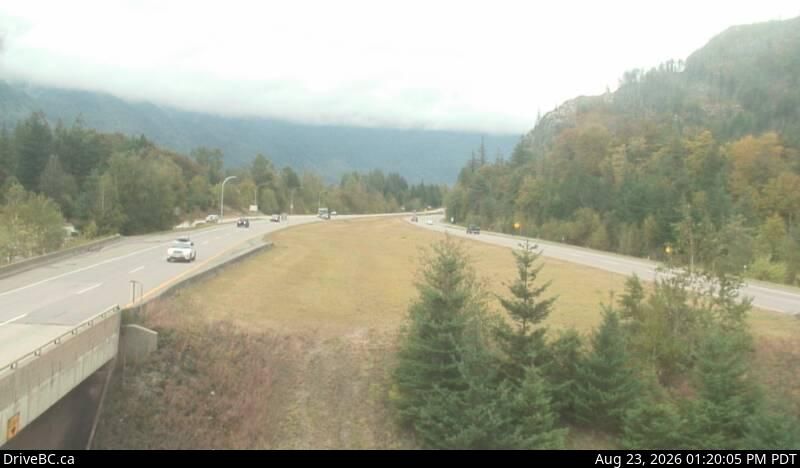 Hope › East: Hwy 1 at Hunter Creek, looking east