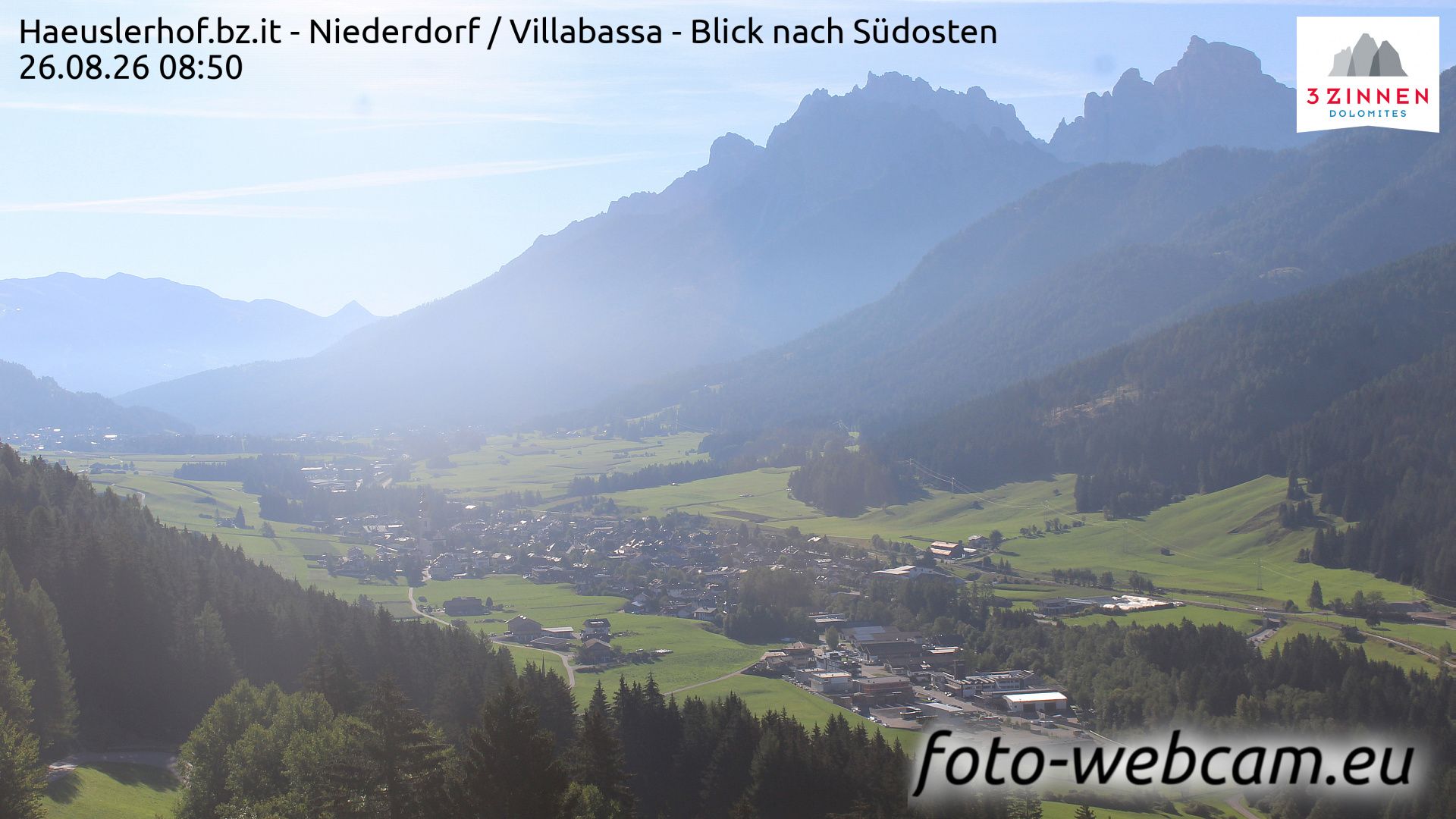 Niederdorf - Villabassa: Haeuslerhof.bz.it - Blick nach Südosten
