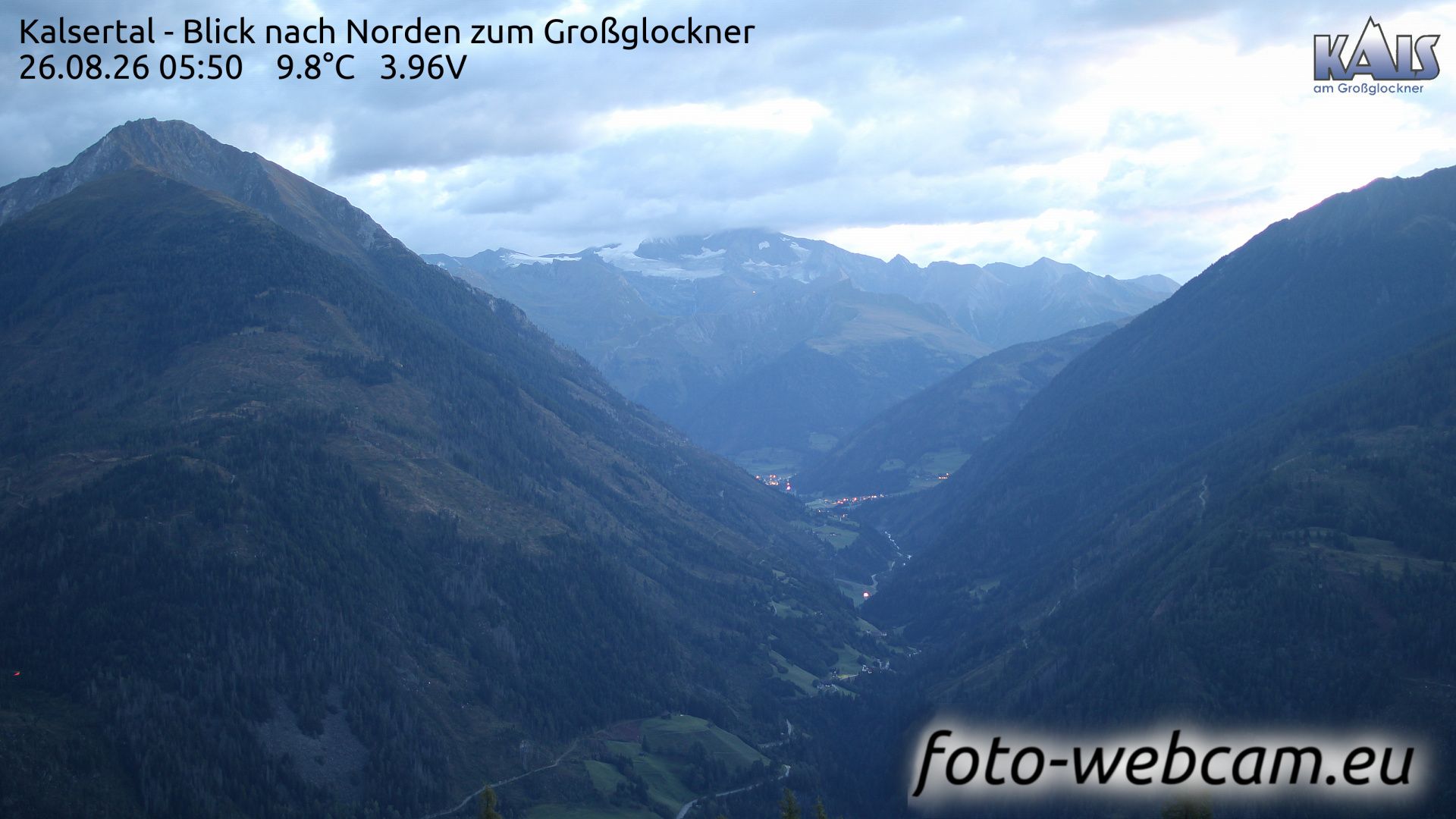 Marktgemeinde Matrei in Osttirol: Kalsertal - Blick nach Norden zum Großglockner