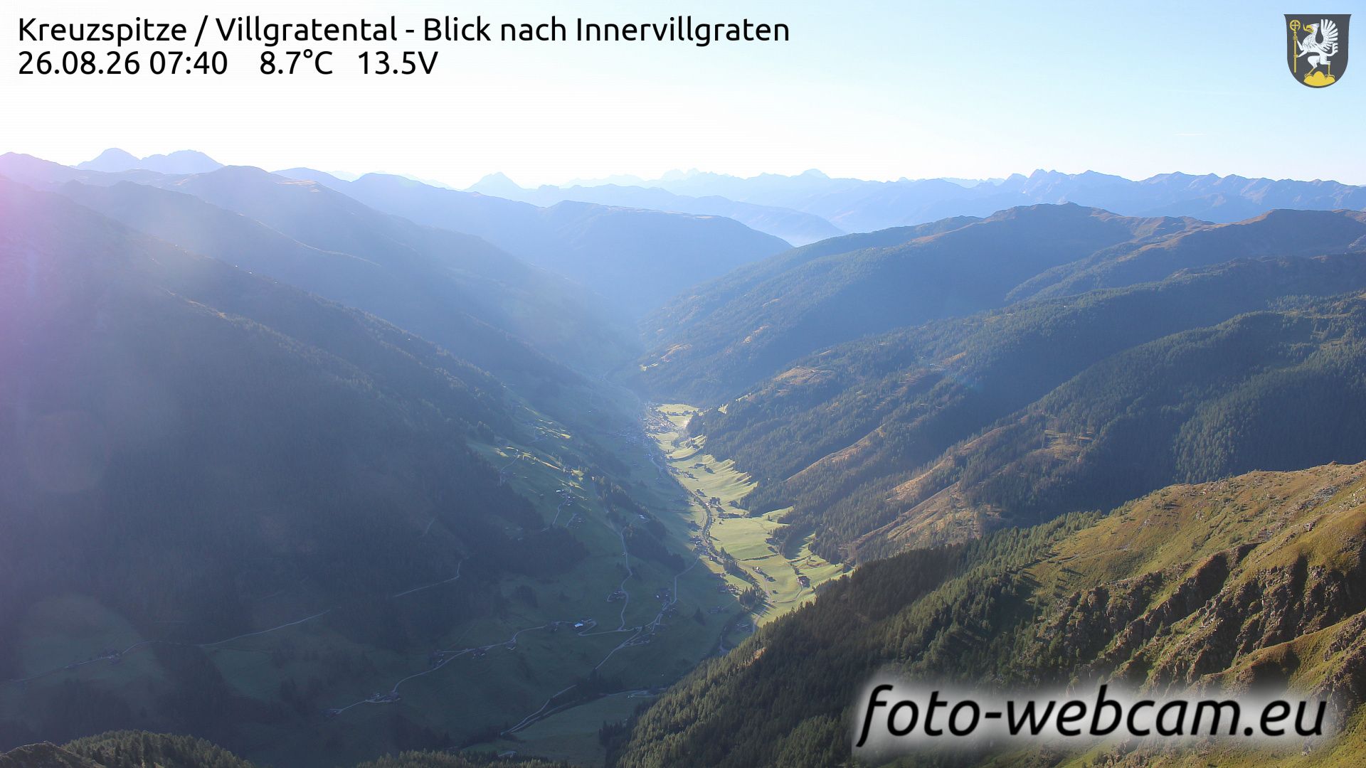 Gemeinde Innervillgraten: Kreuzspitze - Villgratental - Blick nach Innervillgraten